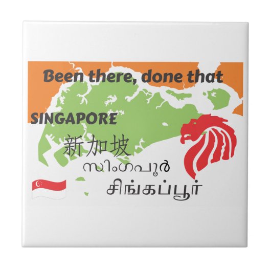 Singapore Tegeltje (Voorkant)