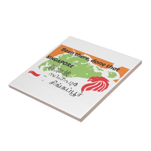 Singapore Tegeltje (Zijkant)