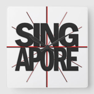 Singapore Timezone Wall klok