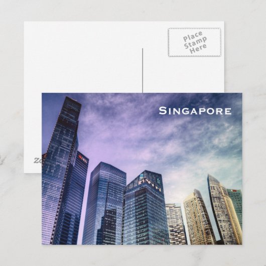 Singapore  toerisme reizen Briefkaart toevoegen (Voorkant / Achterkant)