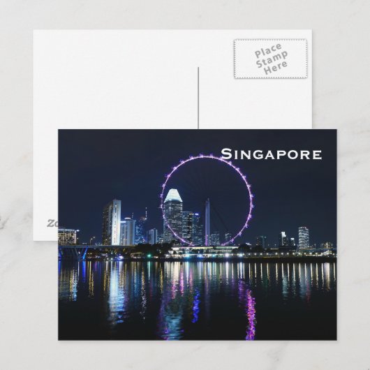 Singapore  Toerismereizen Voeg daar nog aan toe Briefkaart (Voorkant / Achterkant)