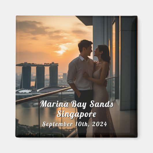 Singapore Travel Custom Foto Souvenir Magneet (Voorkant)