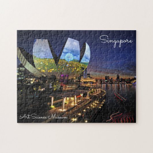 Singapore Travel Jigzaag Puzzle: Kunstwetenschapsm Legpuzzel (Horizontaal)