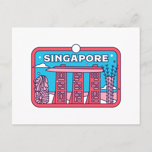 Singapore Travel Souvenir Briefkaart (Voorkant)