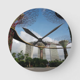 Singapore - Tuin van de baai van Bay en Marina Bay Ronde Klok