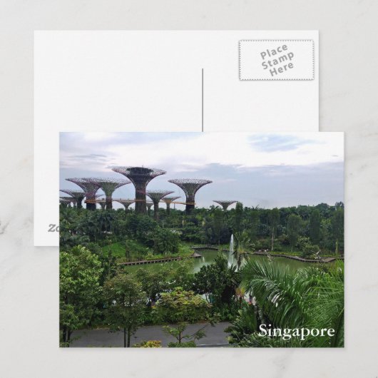 Singapore tuinen van de baai briefkaart (Voorkant / Achterkant)