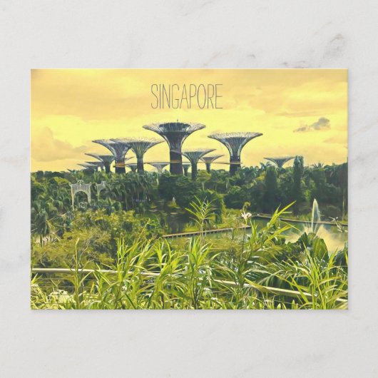 Singapore tuinen van de baai briefkaart (Voorkant)