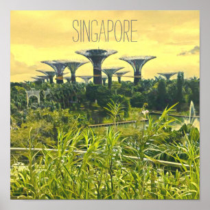 Singapore tuinen van de baai poster