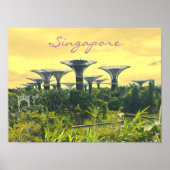 Singapore tuinen voor reisafdrukken op de baai poster (Voorkant)