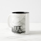 Singapore Uitzichten B&W Tweekleurige Koffiemok (Voorkant links)