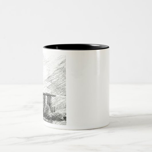 Singapore Uitzichten B&W Tweekleurige Koffiemok (Center)