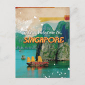 Singapore Vacation Poster. Briefkaart (Voorkant)