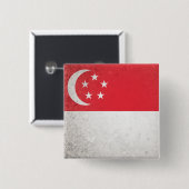 Singapore Vierkante Button 5,1 Cm (Voorkant /achterkant)