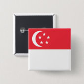 singapore vierkante button 5,1 cm (Voorkant /achterkant)