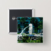 Singapore Vierkante Button 5,1 Cm (Voorkant /achterkant)