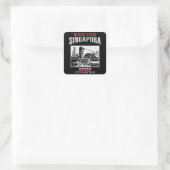 Singapore Vierkante Sticker (Tas)