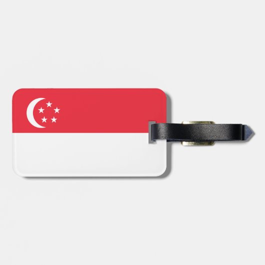 Singapore vlag bagagelabel (Achterkant horizontaal)