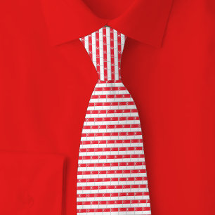 Singapore Vlag Baksteenpatroon Stropdas