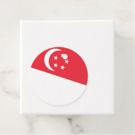 Singapore vlag bedankjes labels