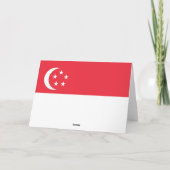 Singapore vlag bedankkaart (Achterkant)