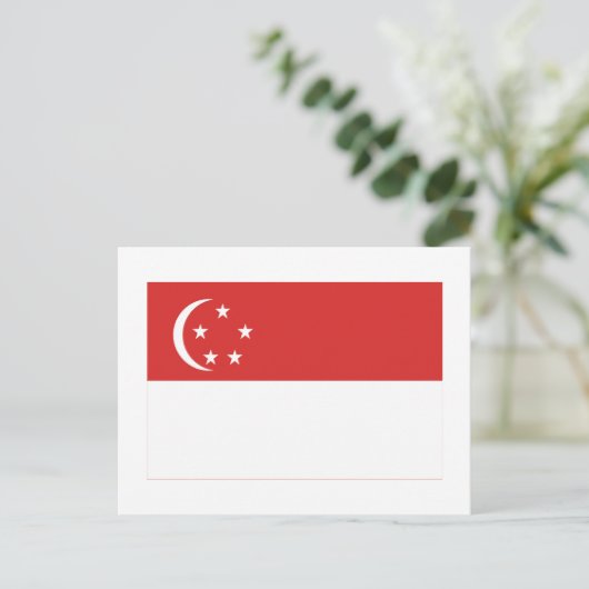 Singapore-vlag Briefkaart (Staand voorkant)