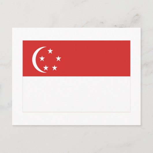 Singapore-vlag Briefkaart (Voorkant)