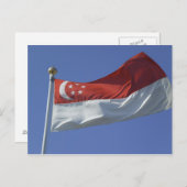 Singapore-vlag Briefkaart (Voorkant / Achterkant)