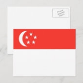 Singapore-vlag Briefkaart (Voorkant / Achterkant)