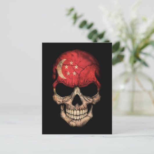  Singapore vlag Briefkaart (Staand voorkant)