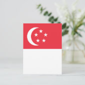 Singapore vlag briefkaart (Staand voorkant)