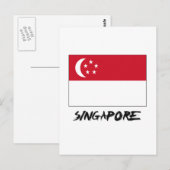 Singapore-vlag Briefkaart (Voorkant / Achterkant)