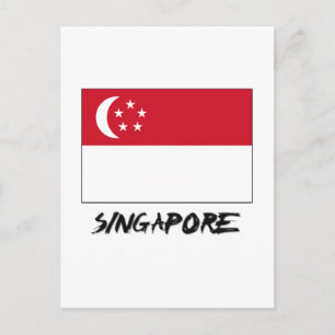 Singapore-vlag Briefkaart