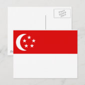 Singapore-vlag Briefkaart (Voorkant / Achterkant)