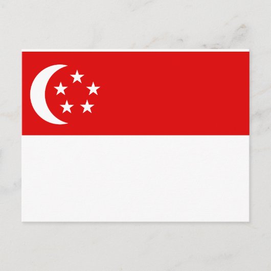Singapore-vlag Briefkaart (Voorkant)