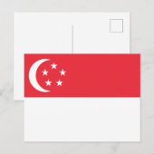 Singapore-vlag Briefkaart (Voorkant / Achterkant)