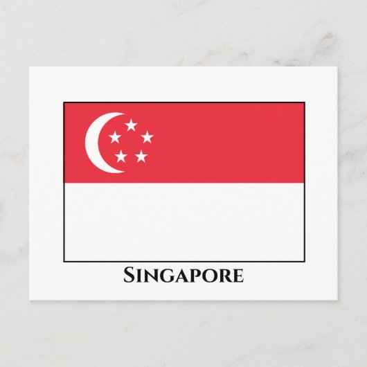 Singapore-vlag Briefkaart (Voorkant)