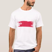 Singapore vlag Brush Art T-shirt (Voorkant)