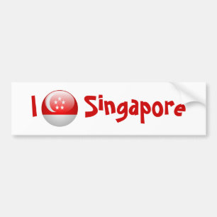 Singapore-vlag Bumpersticker