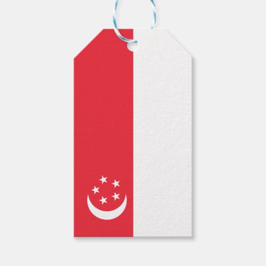 Singapore vlag cadeaulabel (Voorkant)