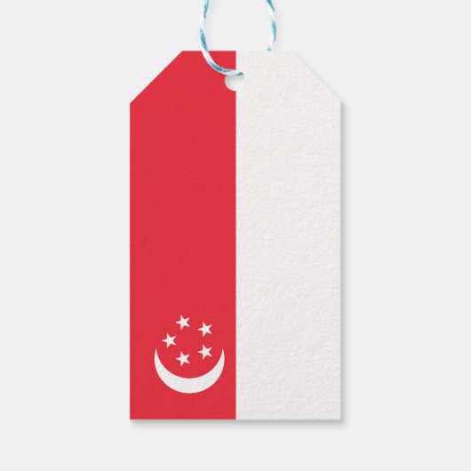 Singapore vlag cadeaulabel (Achterkant)