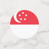 Singapore vlag confetti (Kleine voorkant)