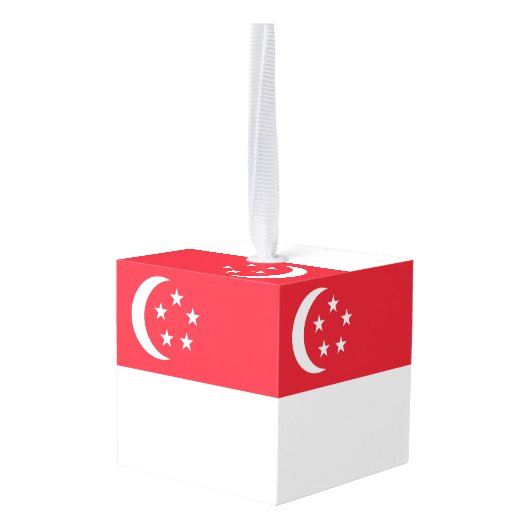 Singapore vlag decoratie (Achter hoekig)