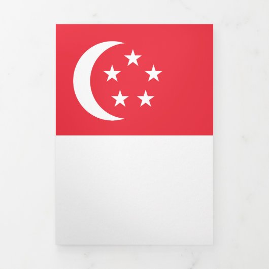 Singapore vlag drieluik kaart (Cover)