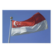 Singapore-vlag Foto Afdruk (Voorkant)