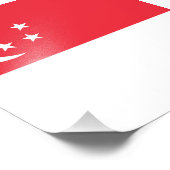 Singapore vlag foto afdruk (Hoek)