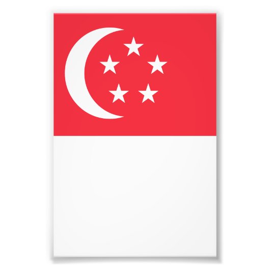 Singapore vlag foto afdruk (Voorkant)