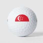 Singapore vlag golfballen (Voorkant)