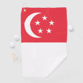 Singapore vlag golfhanddoek (Insitu)