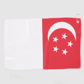 Singapore vlag golfhanddoek (Horizontaal)