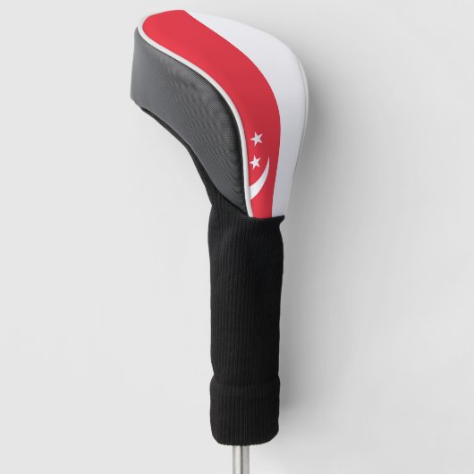 Singapore-vlag Golfheadcover (Schuin)